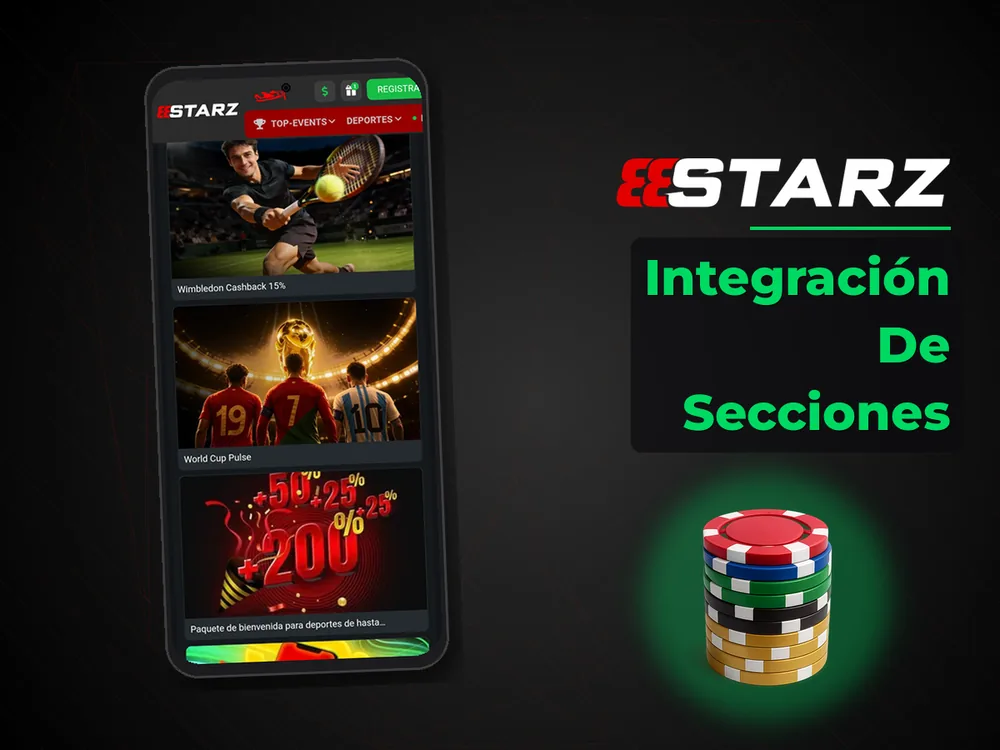 888Starz - Integración De Secciones