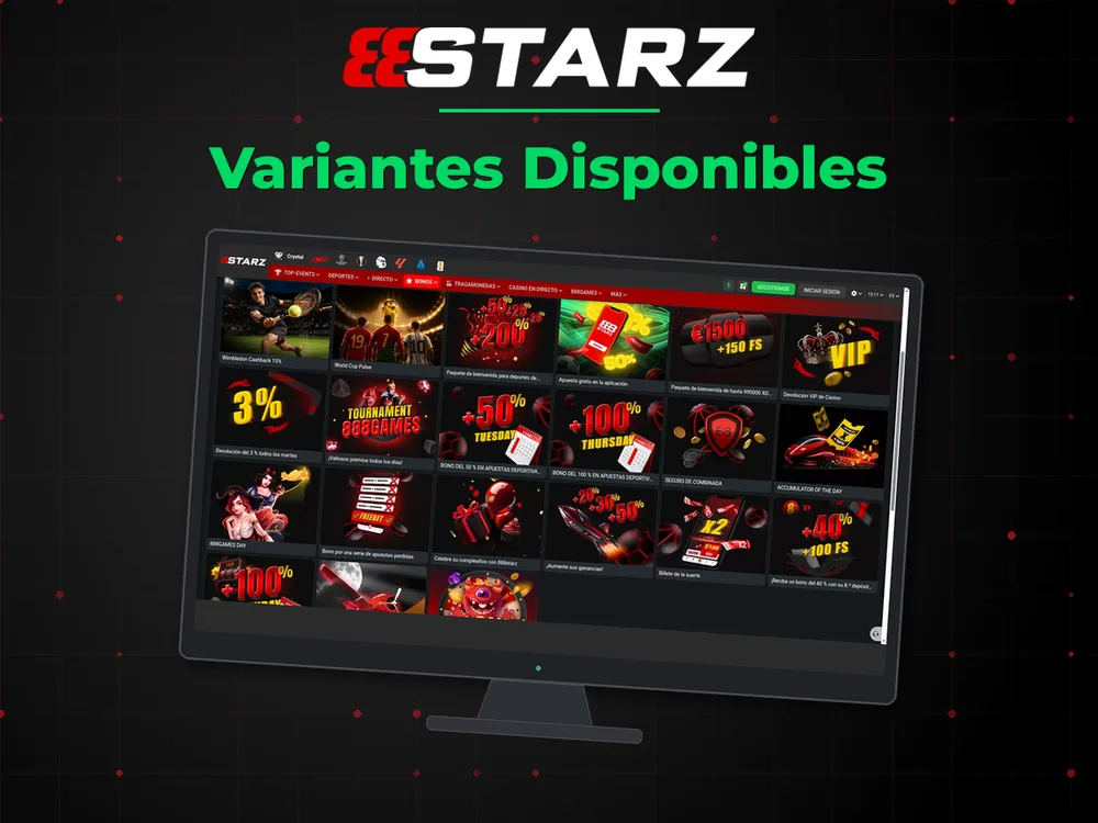 888Starz - Variantes Disponibles