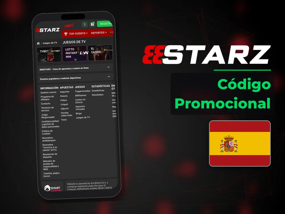 888Starz - Código Promocional