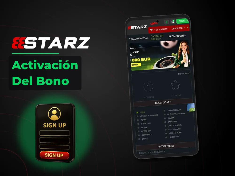 888Starz - Activación Del Bono