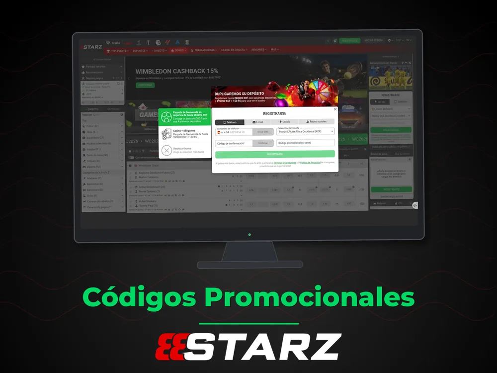 888Starz - Códigos Promocionales
