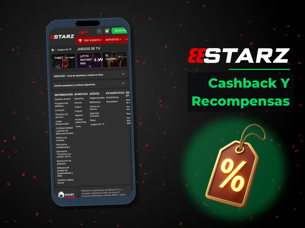888Starz - Cashback Y Recompensas