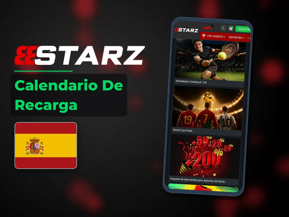 888Starz - Calendario De Recarga