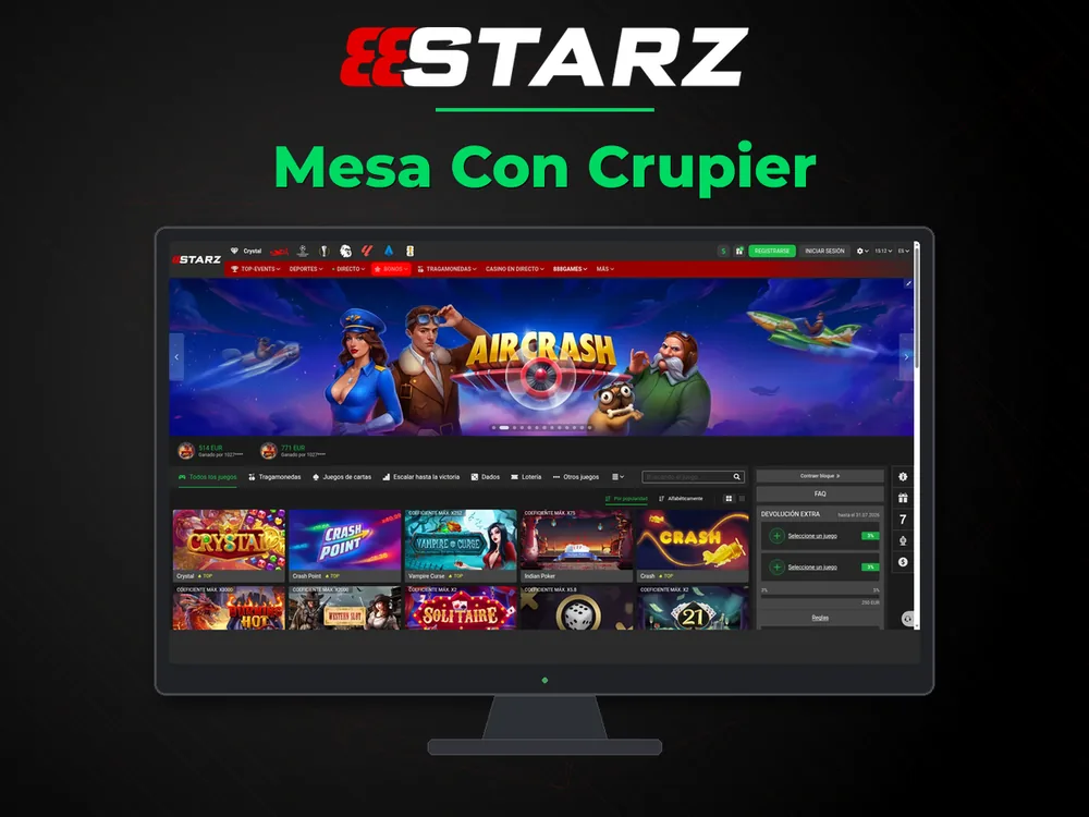 888Starz - Mesa Con Crupier