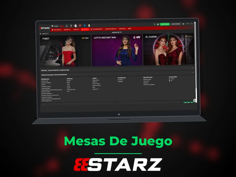 888Starz - Mesas De Juego