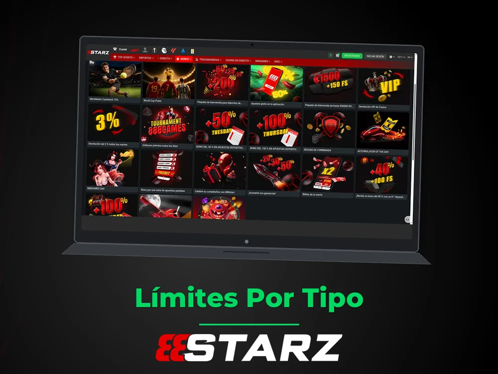 888Starz - Límites Por Tipo
