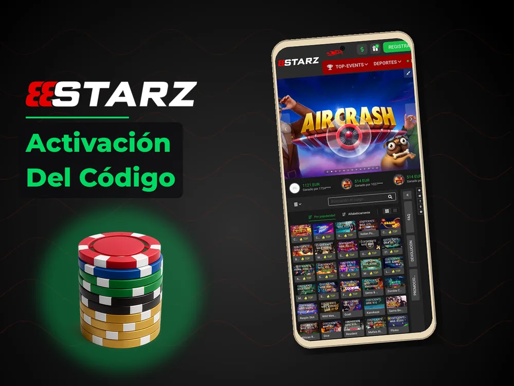 888Starz - Activación Del Código