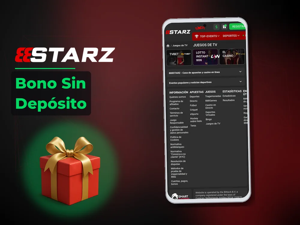 888Starz - Bono Sin Depósito