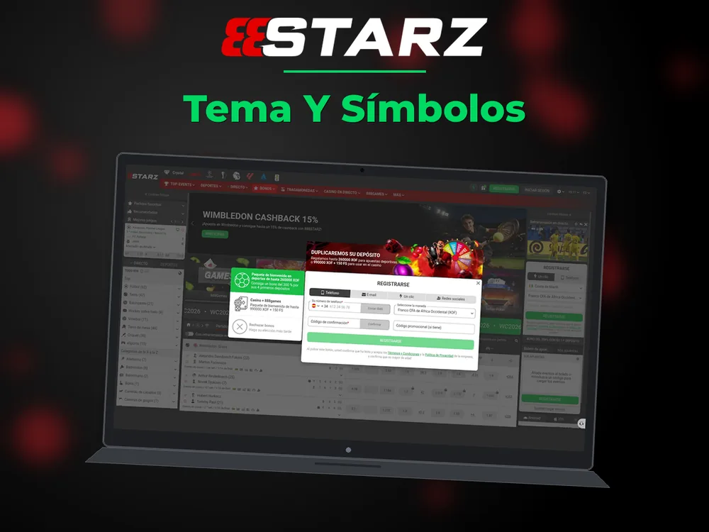 888Starz - Tema Y Símbolos