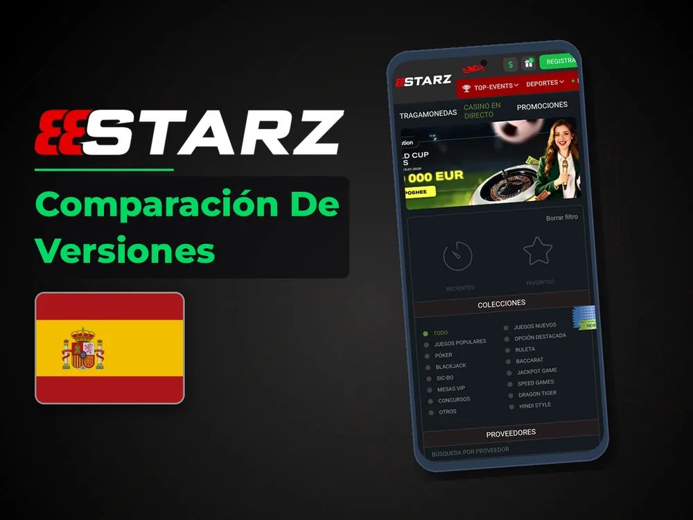 888Starz - Comparación De Versiones