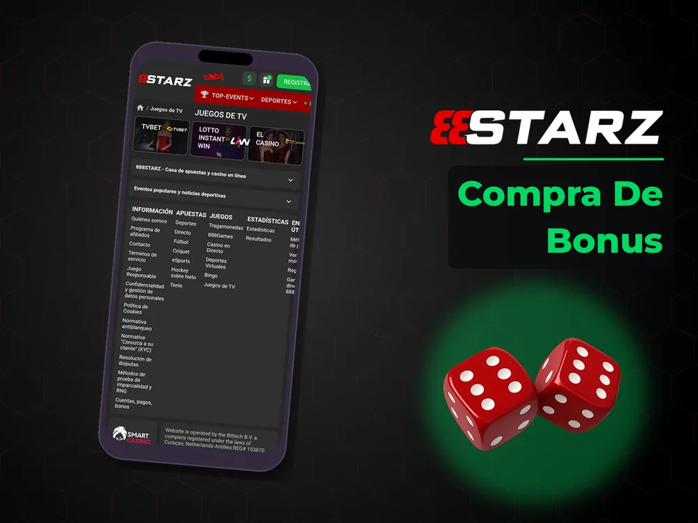 888Starz - Compra De Bonus
