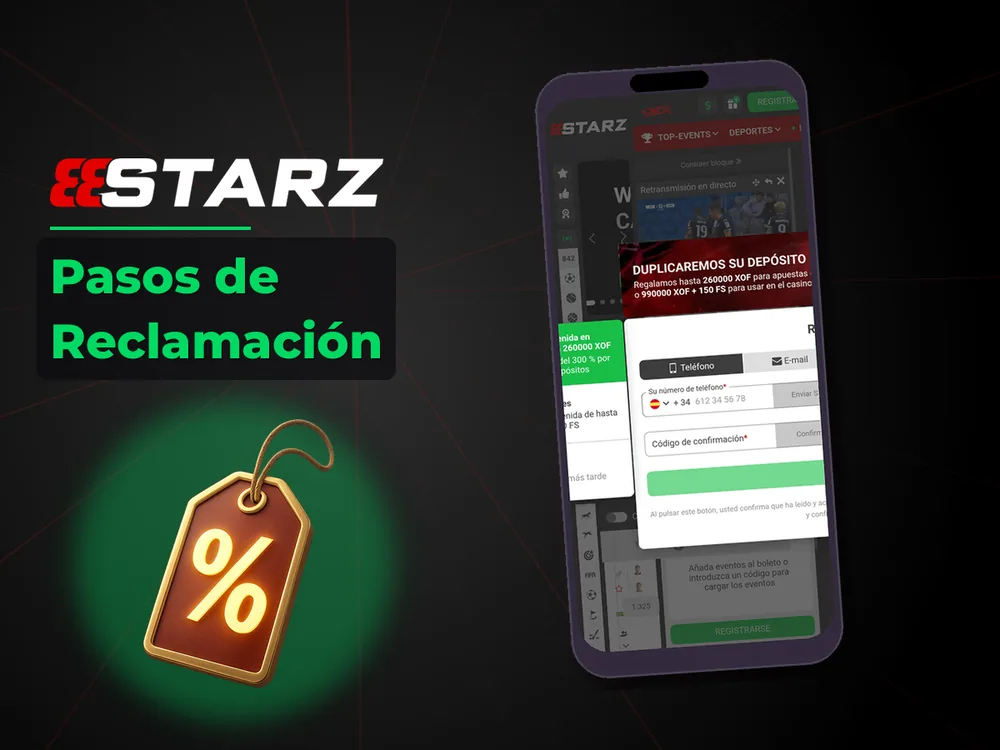 888Starz - Pasos de Reclamación