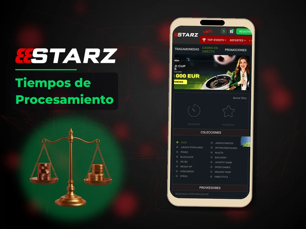 888Starz - Tiempos de Procesamiento
