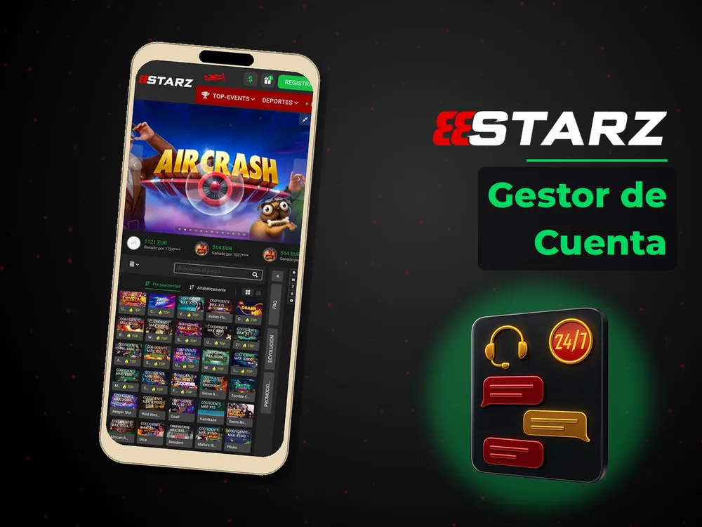 888Starz - Gestor de Cuenta