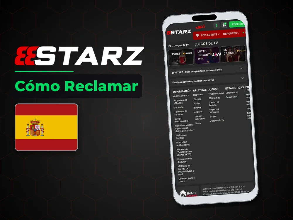 888Starz - Cómo Reclamar