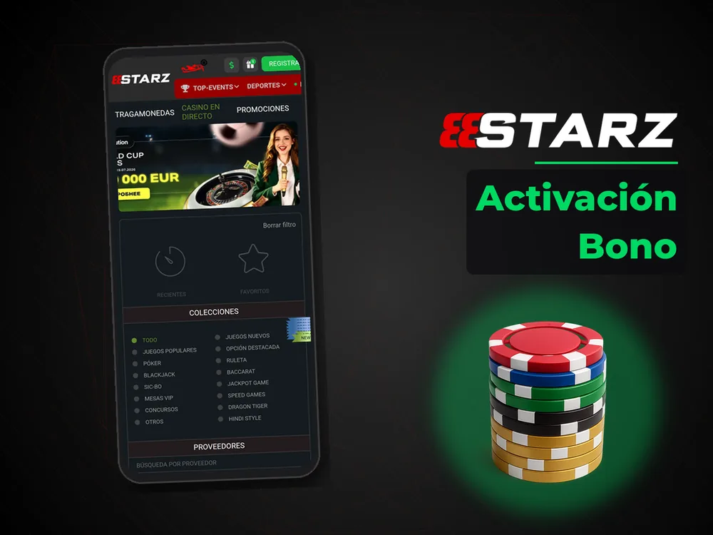 888Starz - Activación Bono