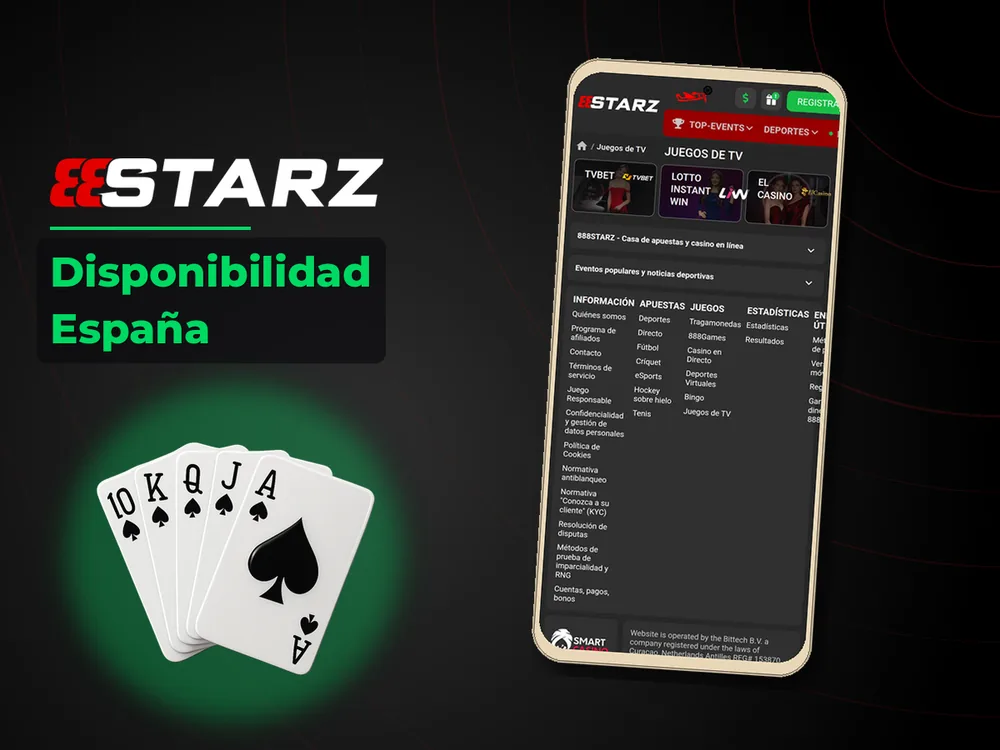 888Starz - Disponibilidad España