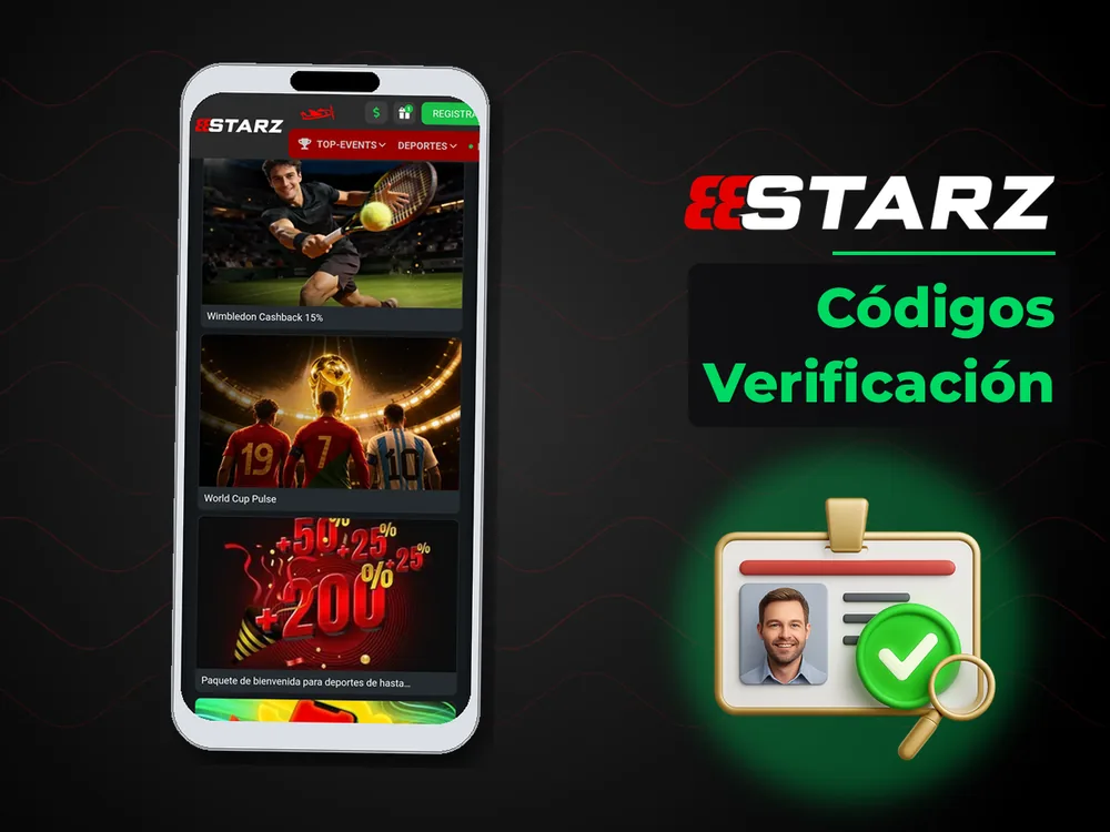 888Starz - Códigos Verificación