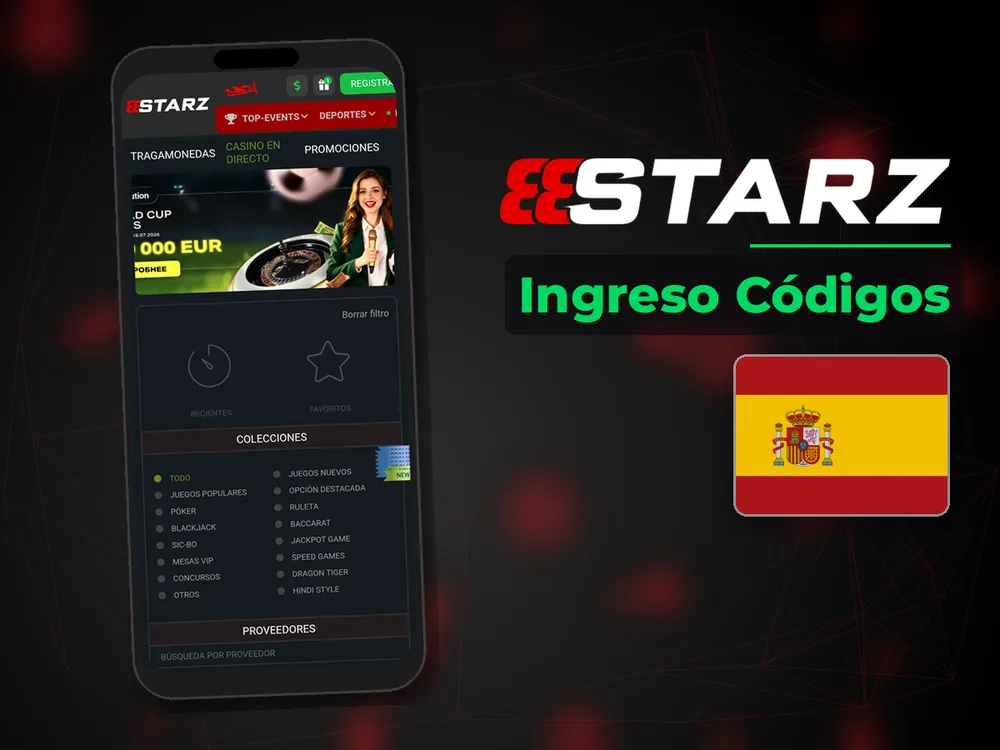 888Starz - Ingreso Códigos