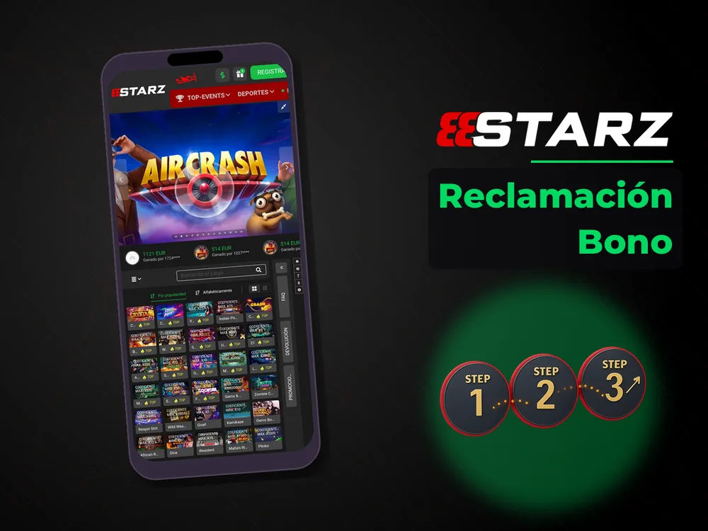 888Starz - Reclamación Bono