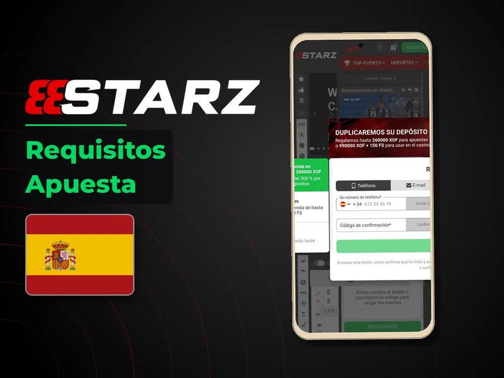 888Starz - Requisitos Apuesta
