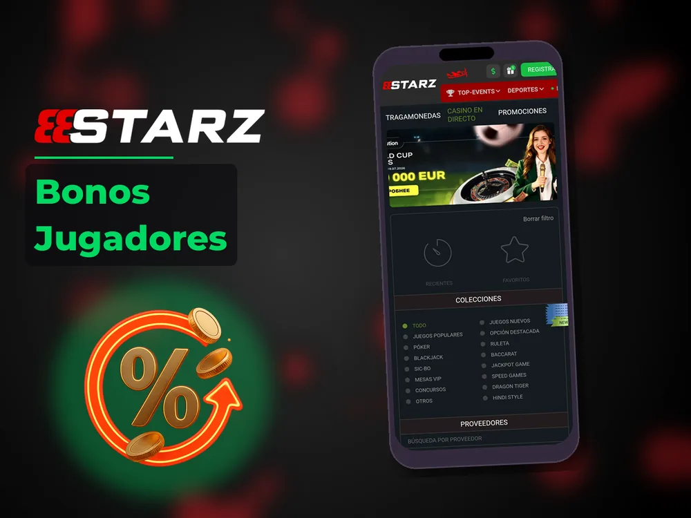 888Starz - Bonos Jugadores