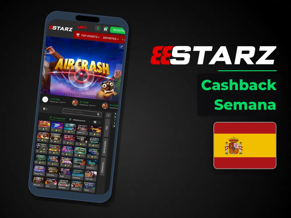 888Starz - Cashback Semana
