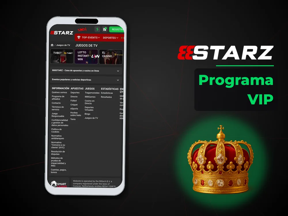 888Starz - Programa VIP